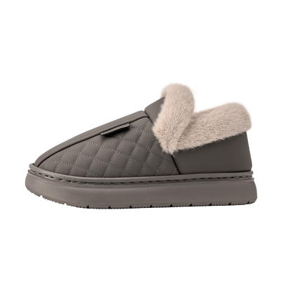 奥康男士加绒包跟棉拖鞋