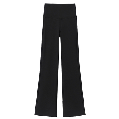 微喇鲨鱼裤女外穿小个子春秋薄款2025新款高腰显瘦黑色瑜伽喇叭裤