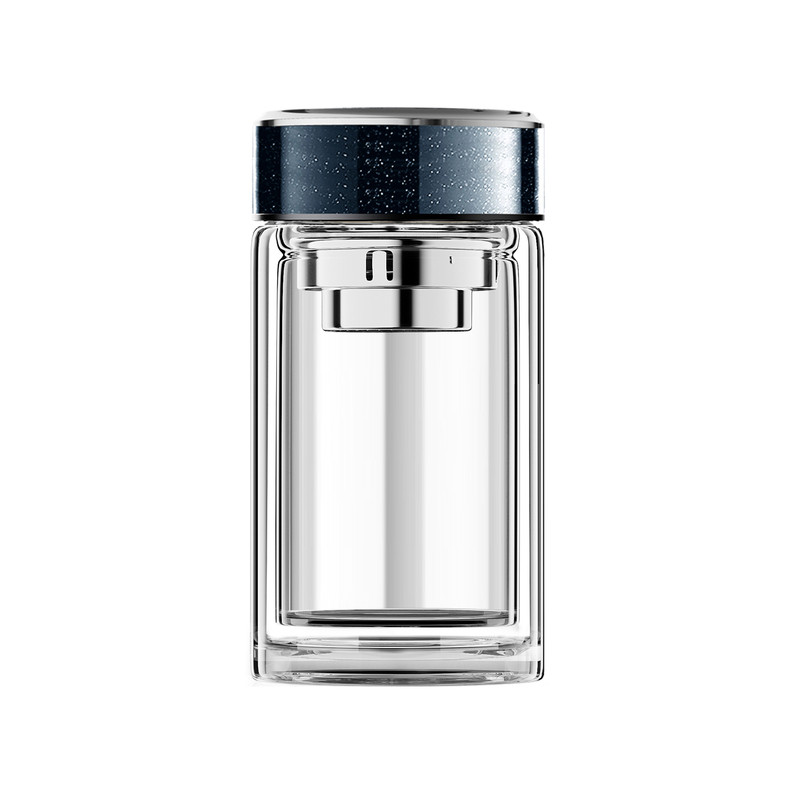防漏车载随行水杯男士双层泡茶杯