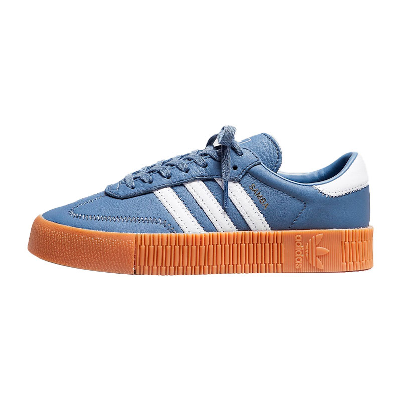 Adidas三叶草厚底松糕系带板鞋