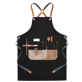 防水围裙定制印logo发型师理发店匠人手工绘画美术男女工作服时尚