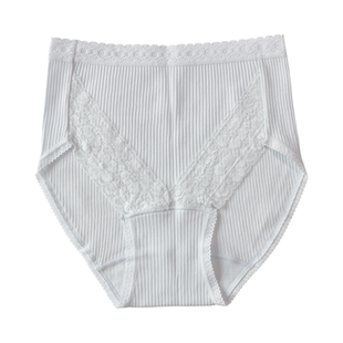 3条外贸原单100全棉内裤女高腰包臀纯棉透气吸汗大码女生三角短裤