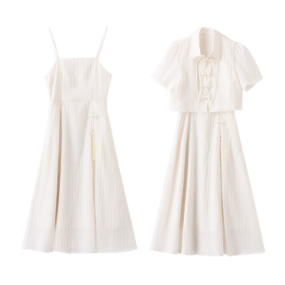 新中式国风连衣裙女两件套