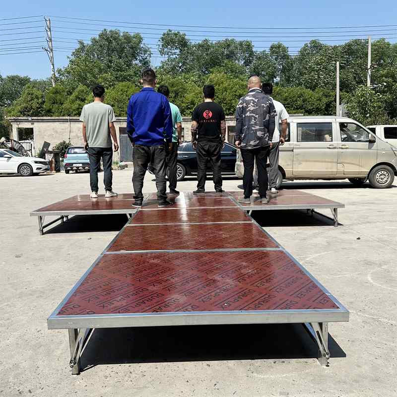 可升降折叠婚礼T台板 舞台学校演讲用移动式T台 酒店现场搭建舞台