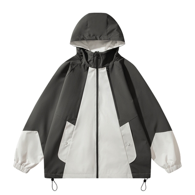 连帽秋季宽松冲锋衣外套夹克