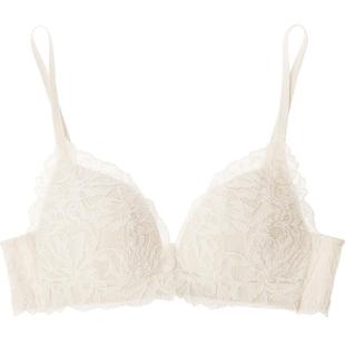好奇蜜斯蕾丝内衣女小胸聚拢显大性感文胸罩套装无钢圈薄防下垂白