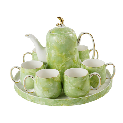 高档陶瓷茶具套装家用客厅水杯杯具乔迁新居结婚茶壶茶杯轻奢水具