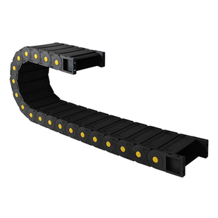 拖链尼龙坦克链条全封闭桥式机床电缆线槽塑料传动链油气管沧精益