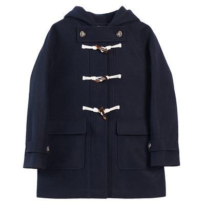 车厘子jk原创日系长款牛角扣大衣