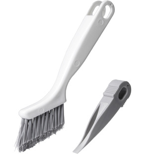 缝隙刷门窗凹槽刷家用二合一带小铲子硬毛刷子厨房清洗工具去死角