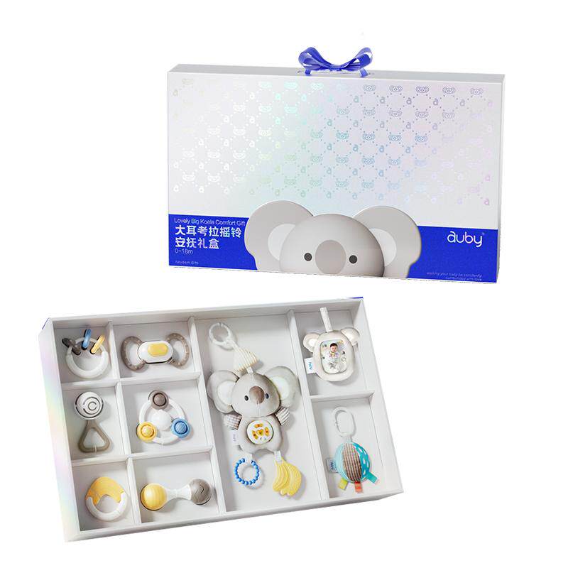 澳贝新品考拉玩偶牙胶摇铃礼盒