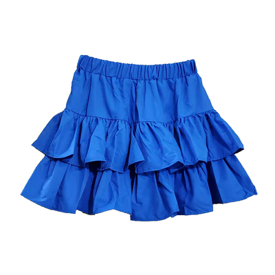 蓬蓬裙纯色荷叶边显瘦遮肉休闲