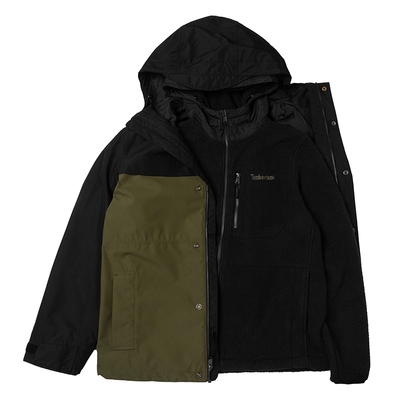 添柏岚冲锋衣三合一男装秋季新款户外保暖抓绒内胆工装外套A696H