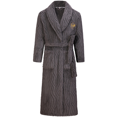 珊瑚绒加长款男睡袍浴袍