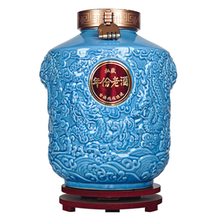 浮雕龙坛原浆酒山西杏花清香型白酒53度5L大坛酒景德镇陶瓷酒坛酒