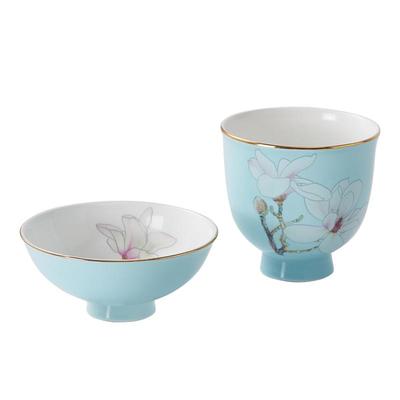 华光国瓷骨瓷主人杯单杯品茗杯茶盏泡茶杯单只茶杯礼盒装连连共生