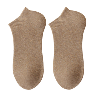 袜子女士秋冬款短袜纯棉防臭短筒袜吸汗加绒加厚保暖毛圈船袜冬天