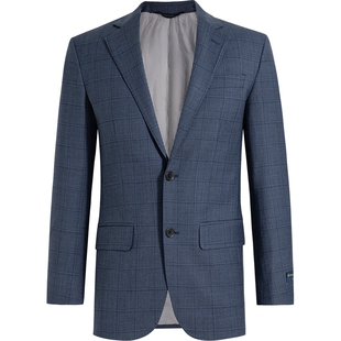 Brooks Brothers/布克兄弟男士秋冬款绵羊毛格纹复古西装外套