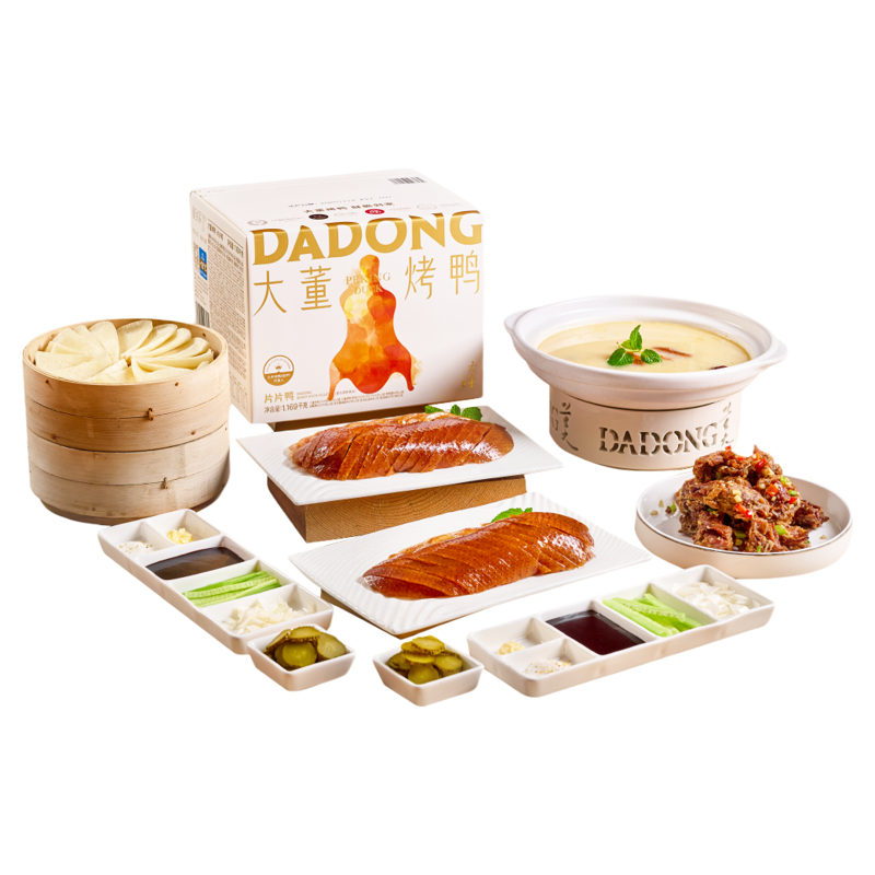 大董烤鸭片片鸭整只片取家庭聚餐北京烤鸭特产礼盒半成品预制菜