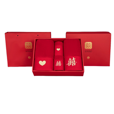 纯棉结婚浴巾DAYU/大聿不掉色