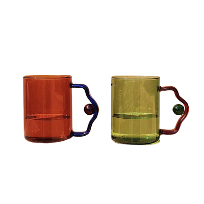 莨物北欧风可加热彩色玻璃杯