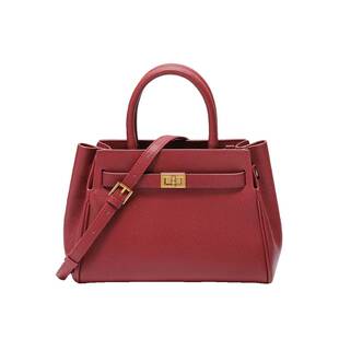 百丽包包女新款红色婚包妈妈包高级质感送礼礼盒手提包X5348BX5