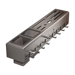 刀架壁挂式不锈钢厨房多功能置物架免打孔刀具筷子筒一体收纳架子