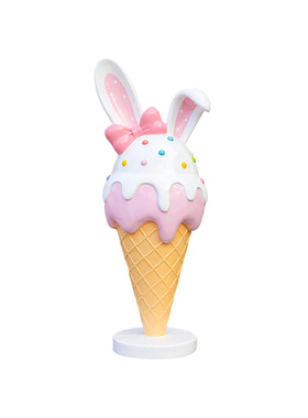 户外网红打卡冰淇淋蛋糕甜筒雕塑