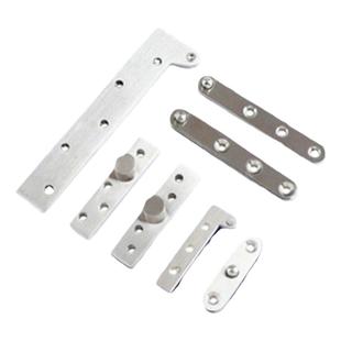 不锈钢鸡嘴铰一字门轴铰链暗藏上下合页天地轴7字型360度柜门转轴