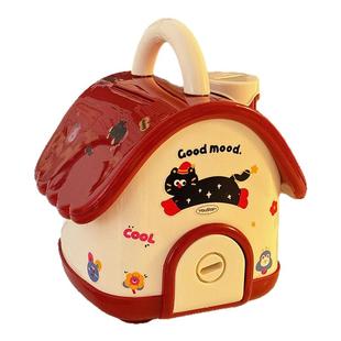 新款存钱罐开学季儿童可爱小房子储蓄罐带锁钱箱送女孩礼物储钱罐