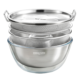 双枪304不锈钢盆套娃盆六件套备菜盘洗菜盆滤水滤油网料理沥水篮