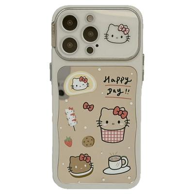 jze 卡通可爱HelloKitty镜子适用iphone16promax手机壳苹果13新款15promax防摔14女小众17带镜头膜全包保护套