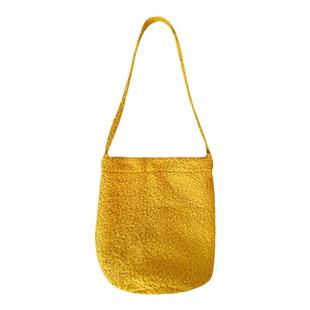 Wfei复古圈圈毛呢大容量水桶包红色单肩包秋冬布袋小众新年斜挎包