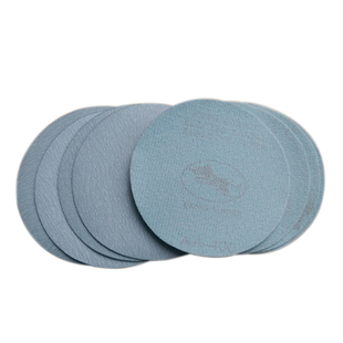 金牛植绒砂纸片5寸圆形白色涂层汽车植绒砂纸自粘式吸盘打磨砂纸