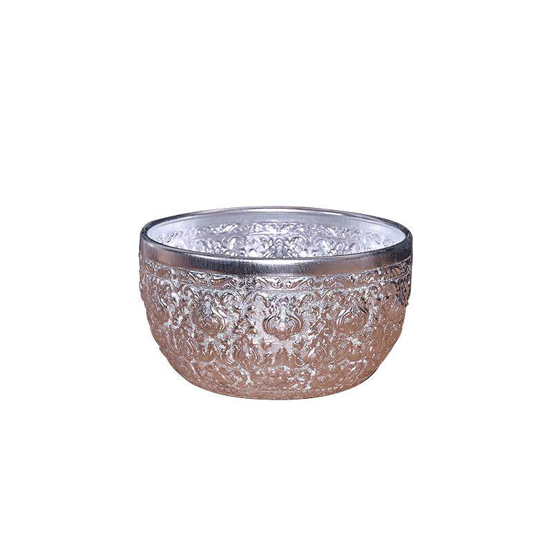 锡碗东南亚傣族餐厅纯进口泰式风格银色泡鲁达器皿冰沙甜品碗餐具