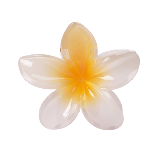 emijay鸡蛋花海边度假蓝色发夹女岛花朵抓夹发抓头饰发饰2025新款