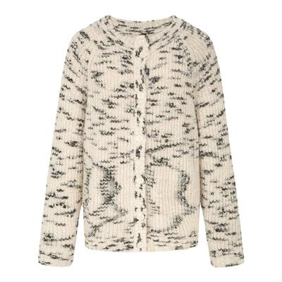 FUNNEL IN原创设计黑白杂色纽扣毛衣针织开衫女入秋高级感穿搭