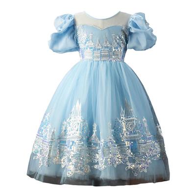 正版爱莎女童公主裙夏季