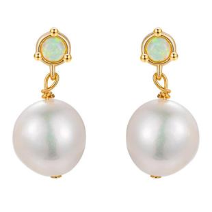 【秒杀福利】蔻润天然淡水珍珠耳钉银耳饰女时尚设计京润节日礼物