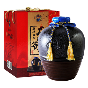 绍兴黄酒 师爷十二年陈雕王太师爷酒2.5L*2坛礼盒半甜型糯米老酒