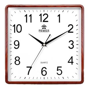 霸王钟表挂钟客厅静音新款石英钟方形大挂表简约时钟家用客厅挂钟