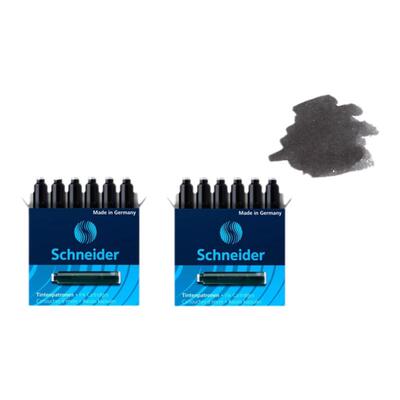 德国进口Schneider施耐德墨水墨胆钢笔墨囊2.6mm口径蓝黑墨蓝非碳素墨胆通用蓝色100支瓶装