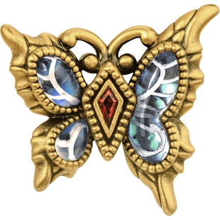 MONOLOGUE独白北纬三十度流光蝴蝶复古黄金单只耳钉MR1638情人节