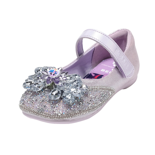 百丽童鞋小马宝莉联名女童水晶鞋秋季新款小女孩公主单鞋儿童皮鞋