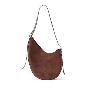 REDRINSE 25aw「月牙」首创橡木棕麂皮单肩斜挎手提休闲马鞍包