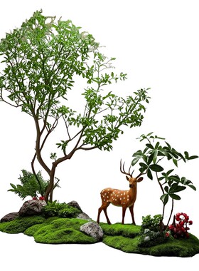 楼梯造景装饰绿植仿真植物盆景