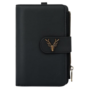 鹿师傅真皮护照包男士卡包钱包一体多卡位旅行护照夹证件包随身包