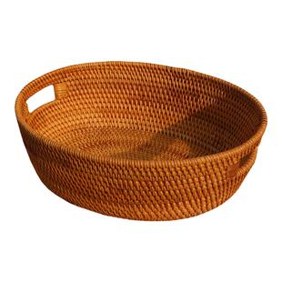 越南进口出口北欧水果篮藤编茶几水果盘欧式客厅创意家用简约现代