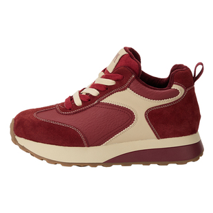 百年烟斗加绒复古红色德训鞋女款2025冬季新款休闲运动鞋平底女鞋