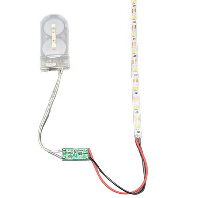5v5mm2835纽扣电池盒led灯带 发光礼品盒竹木工艺品磁控感应灯带